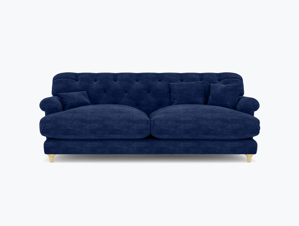 Squashy Sofa-3 Seater -Velvet-Navy Blue