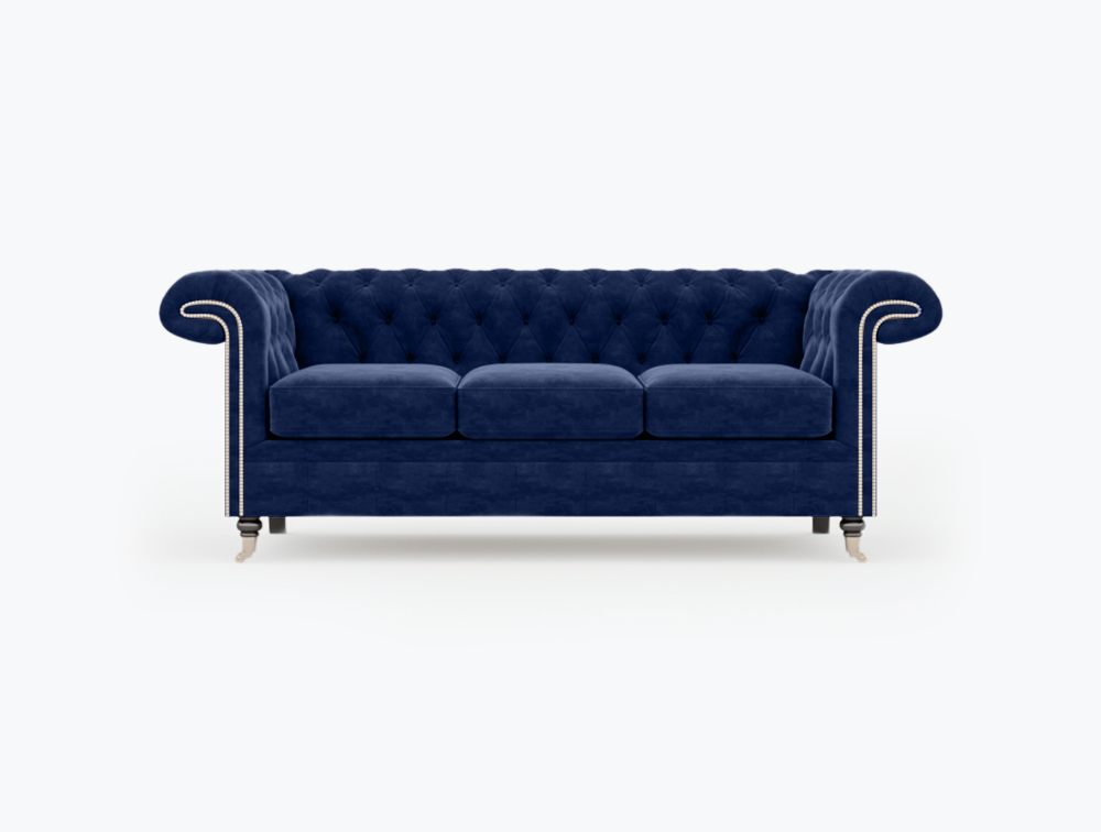 Nottingham Sofa-2 Seater -Velvet-Navy Blue