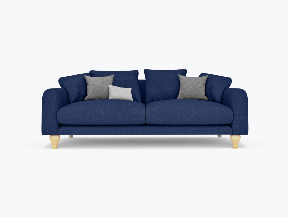 Swampy Sofa-3 Seater -Velvet-Navy Blue