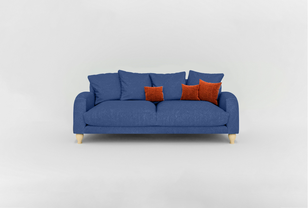 Boston Sofa-1 Seater -Velvet-Navy Blue