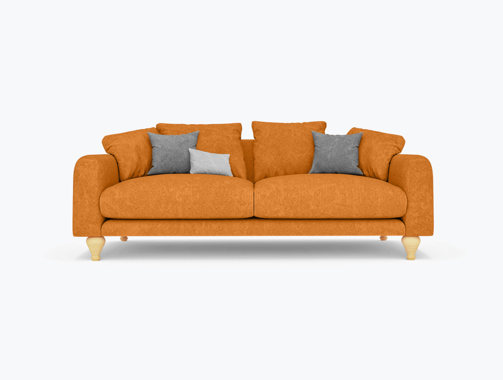 Swampy Sofa-3 Seater -Velvet-Orange