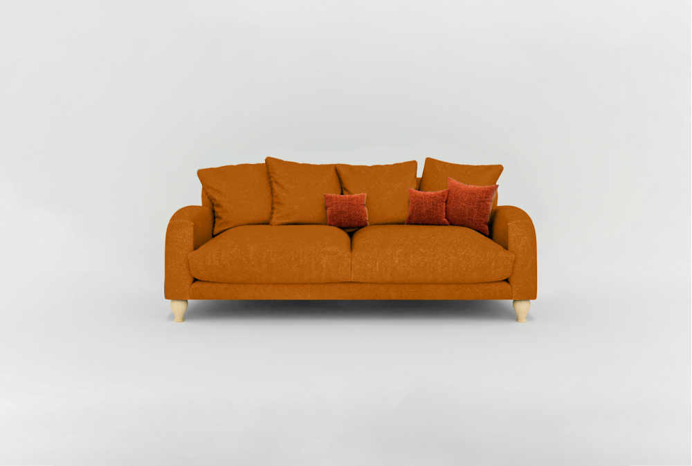 Boston Sofa-2 Seater -Velvet-Orange