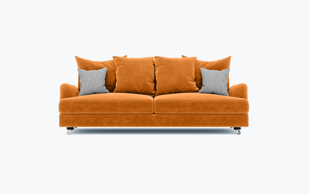 Gloopy Sofa-2 Seater -Wool-Orange
