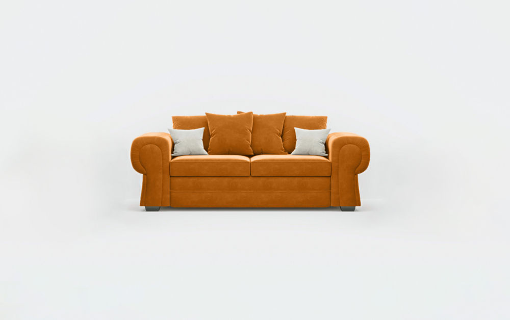 Durham Scatter Cushion Sofa -1 Seater -Wool-Orange