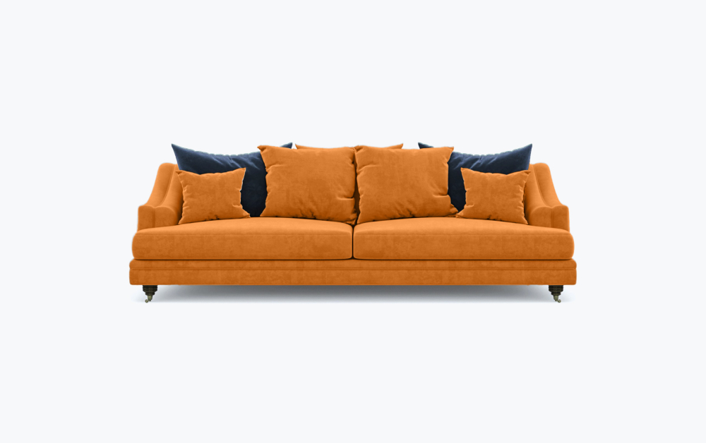 Edinburgh Scattered Sofa-3 Seater -Wool-Orange