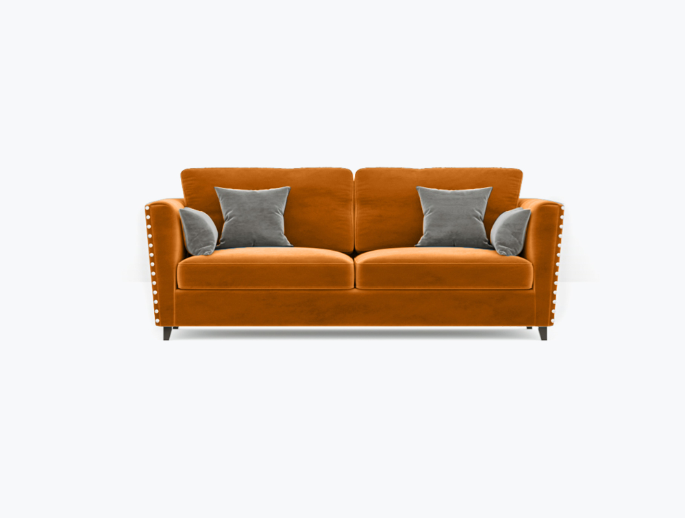 Peterborough Sofa-3 Seater -Wool-Orange