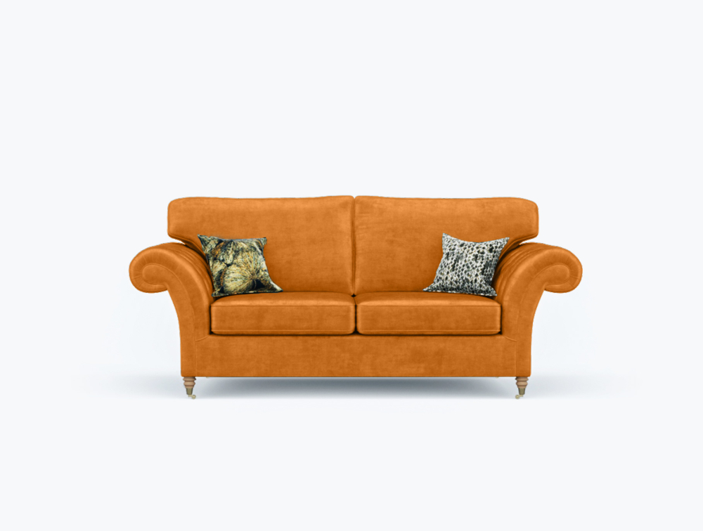 Preston Sofa-3 Seater -Wool-Orange