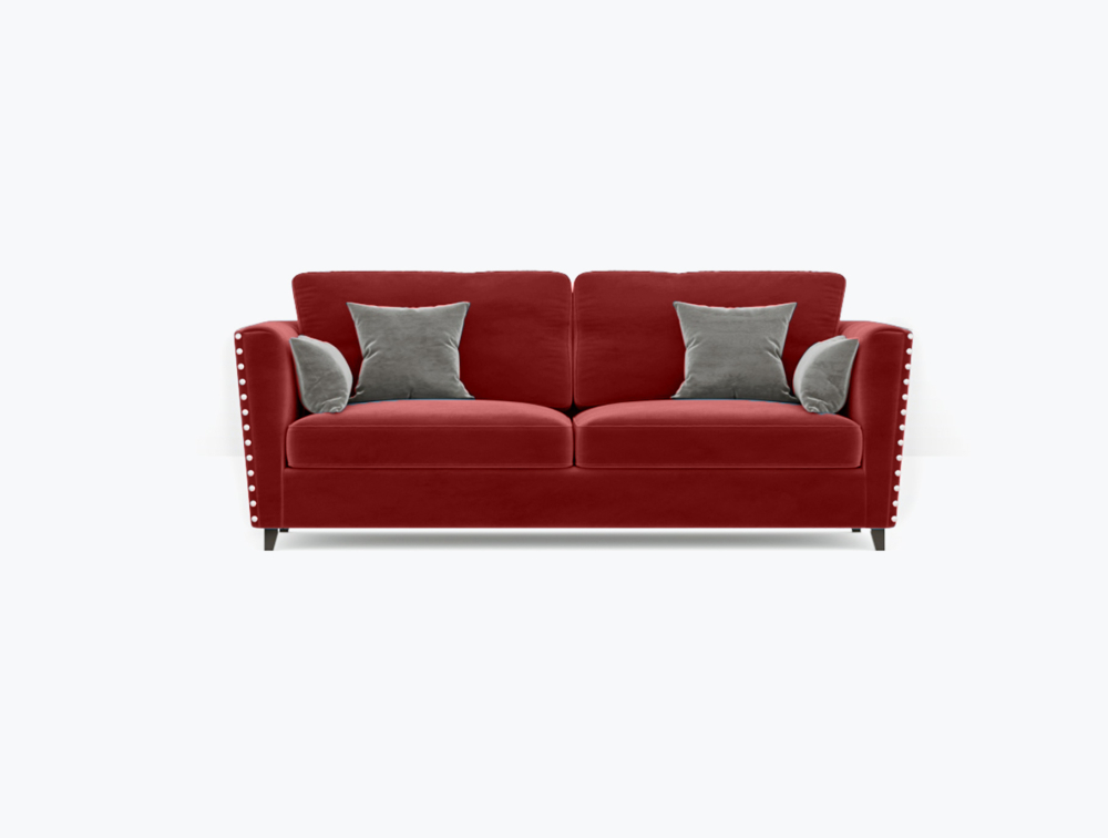 Peterborough Sofa-3 Seater -Wool-Red