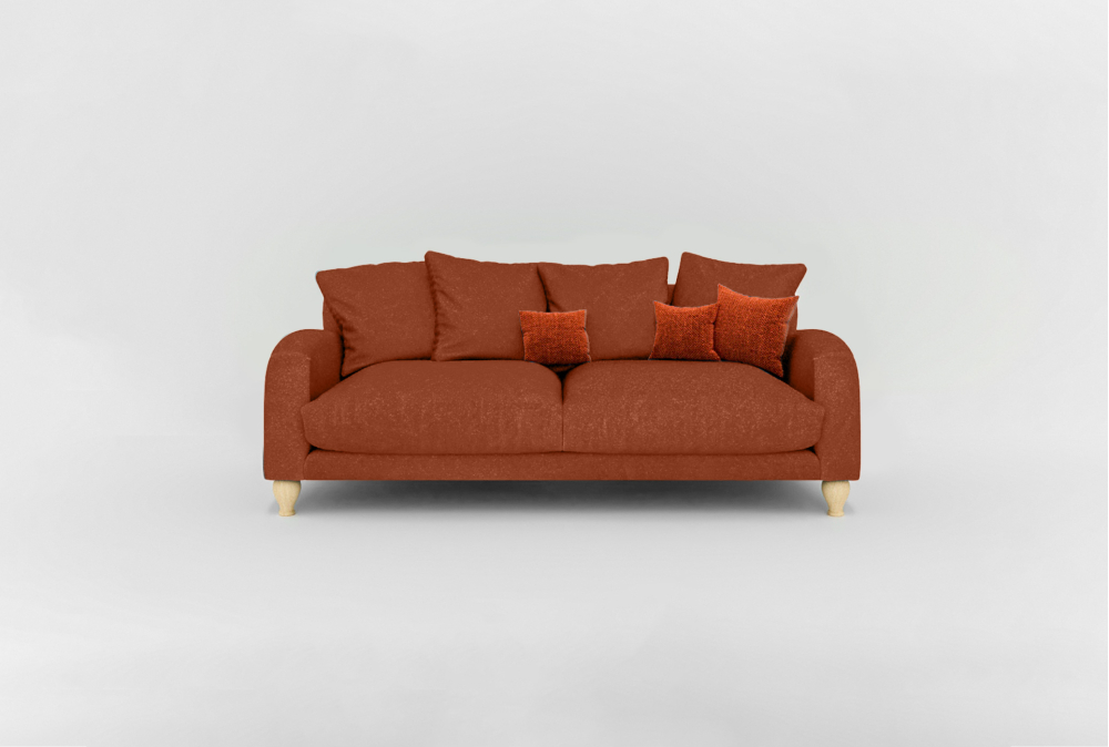Boston Sofa-3 Seater -Velvet-Red