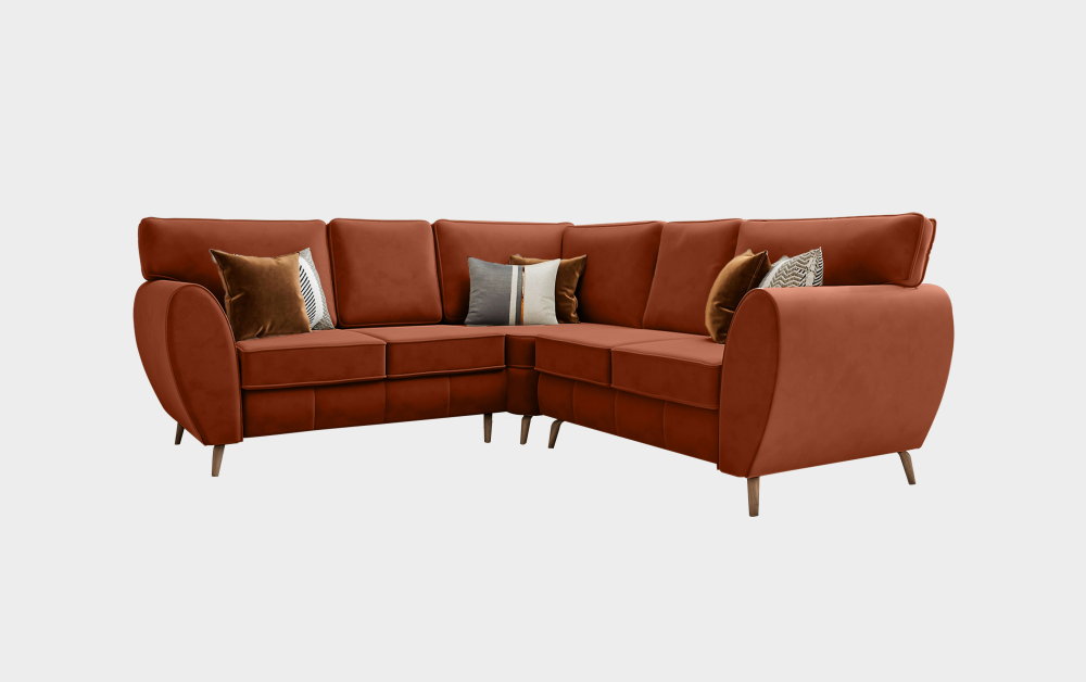 Derby Classic Sofa-corner-Velvet-Red