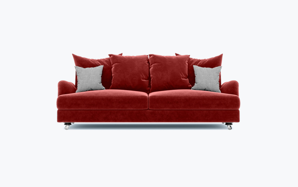 Gloopy Sofa-3 Seater -Wool-Red
