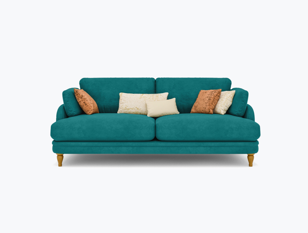 Mushy Sofa-3 Seater -Wool-Turkish Blue