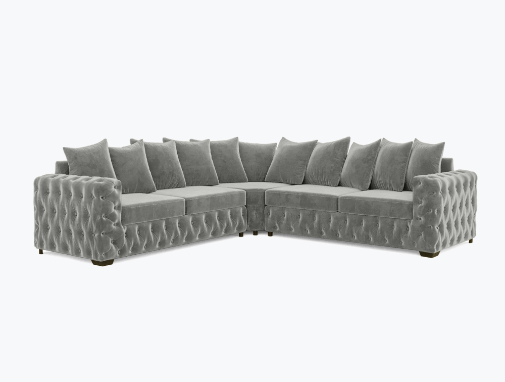 Sheffield Corner Sofa -Corner-Velvet-White