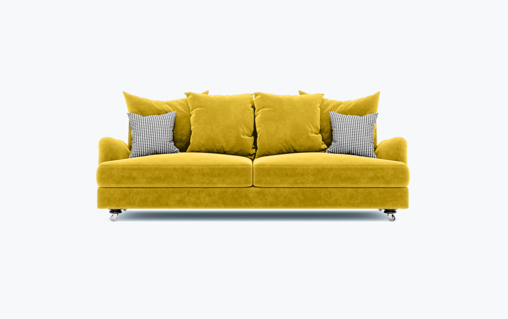 Gloopy Sofa-3 Seater -Wool-Yellow