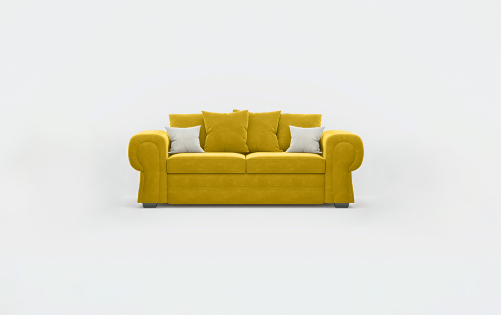 Durham Scatter Cushion Sofa -2 Seater -Wool-Yellow