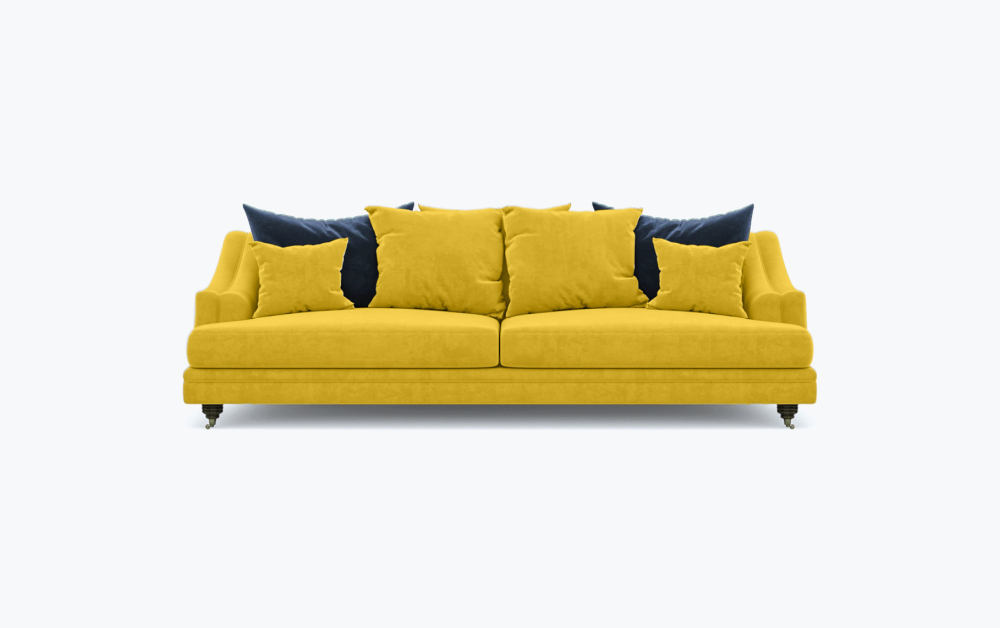 Edinburgh Scattered Sofa-3 Seater -Wool-Yellow