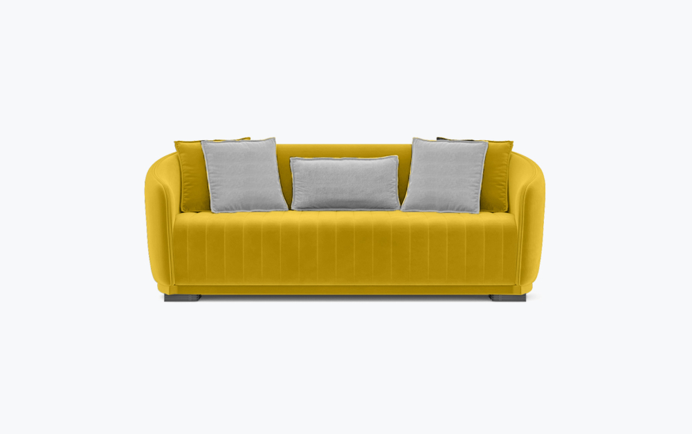Exeter Luxury Sofa-2 Seater -Velvet-Yellow