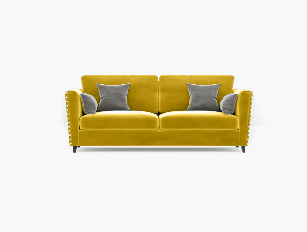 Peterborough Sofa-3 Seater -Wool-Yellow