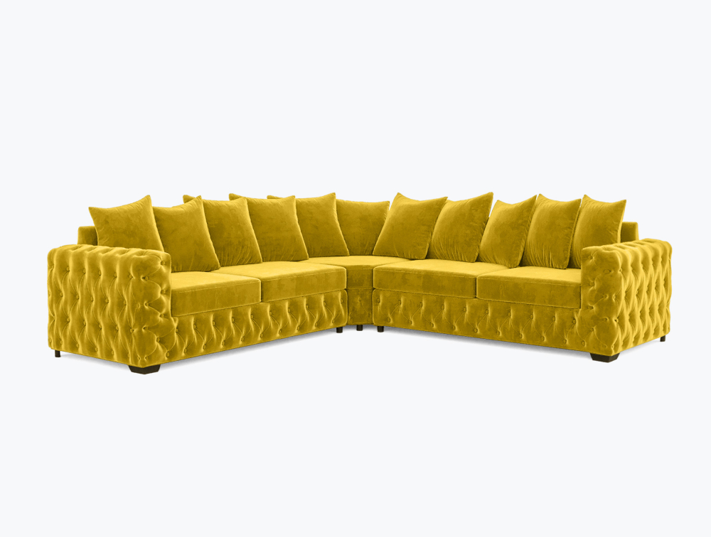 Sheffield Corner Sofa -Corner-Velvet-Yellow