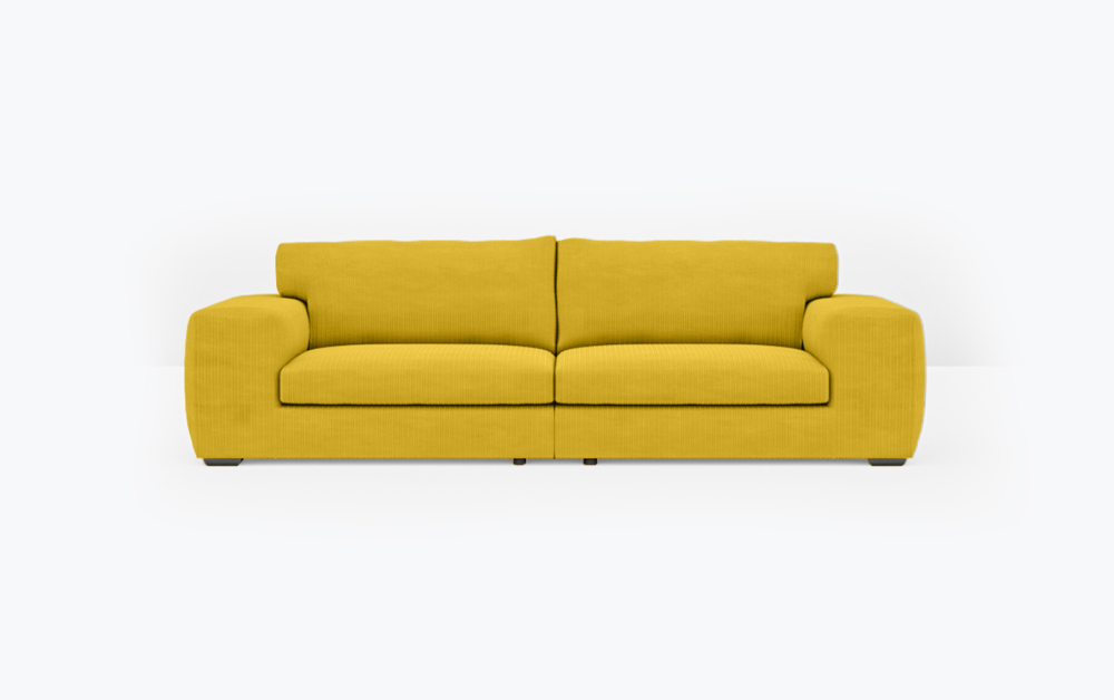 Leicester Sofa 1-1 Seater -Velvet-Yellow