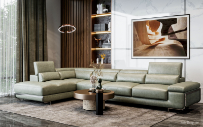 Wakefield Leather Corner Sofa 