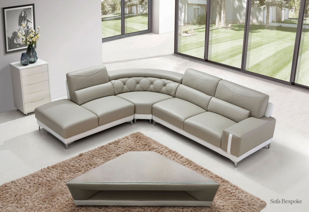 Berlin 5 Seater Leather Corner Sofa-Corner-Leather-Default