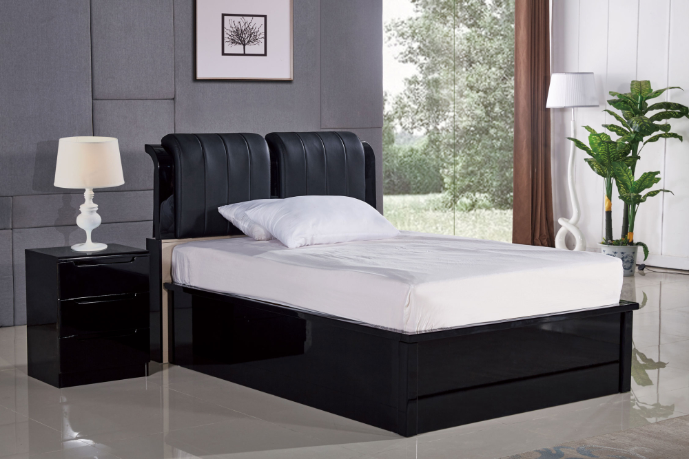 Dublin Black Bed-Single-Default