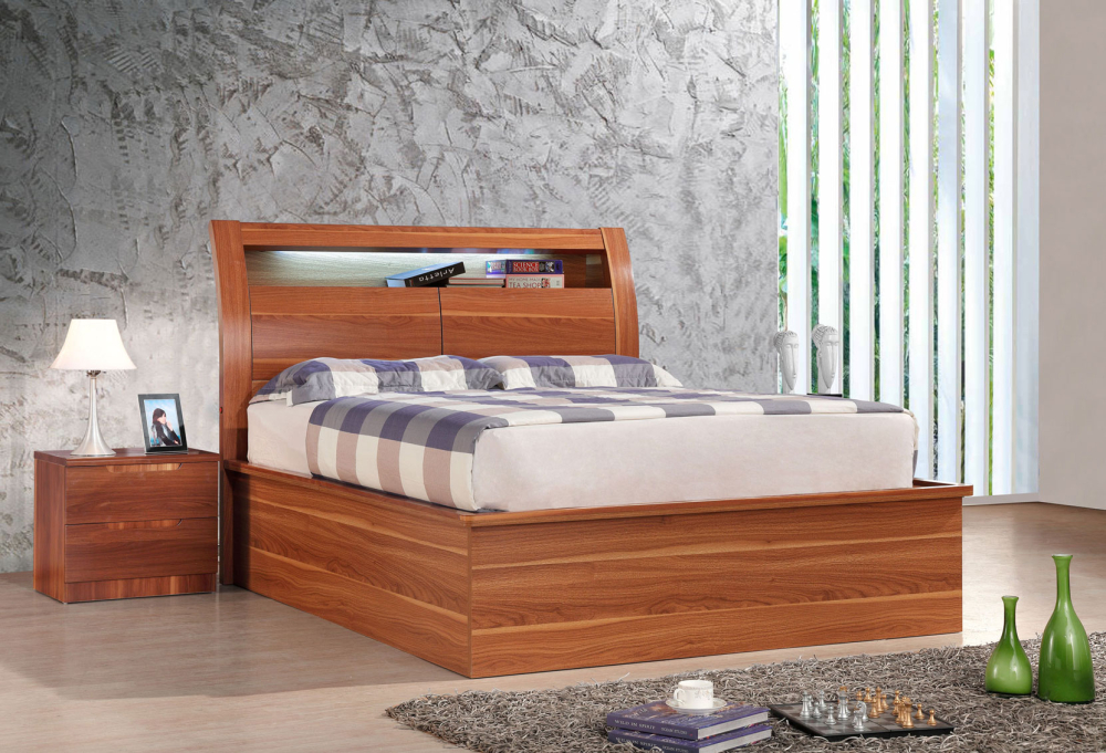 Moscow Maat Walnut Bed-Single-Default