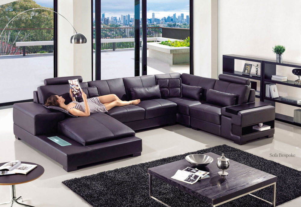 Prague U-Shape Leather Sofa-Leather-U-Shape-Default