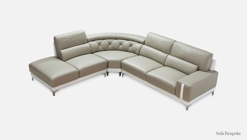 Berlin 5 Seater Leather Corner Sofa-Corner-Leather-Default