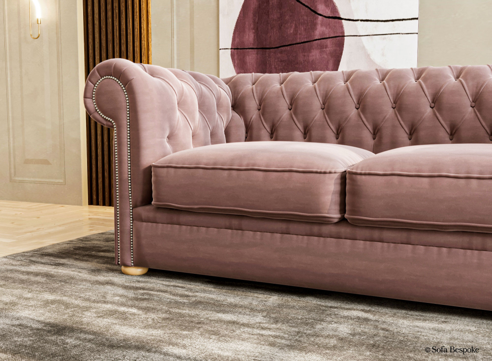 Liverpool Chesterfield Sofa-3 Seater -Wool-Default