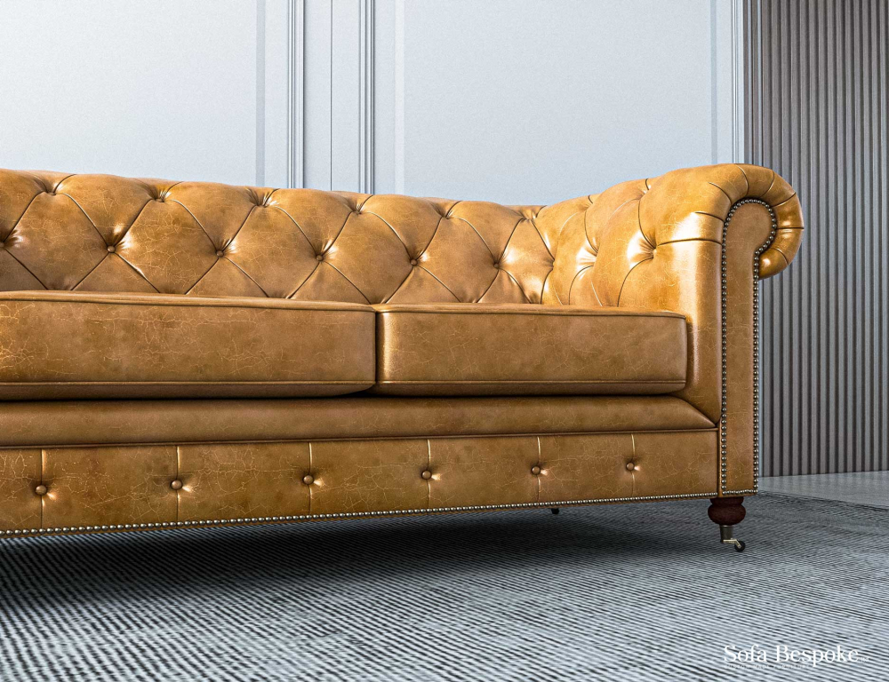 Morrilton Chesterfield Leather Sofa-2 Seater -Leather-Default