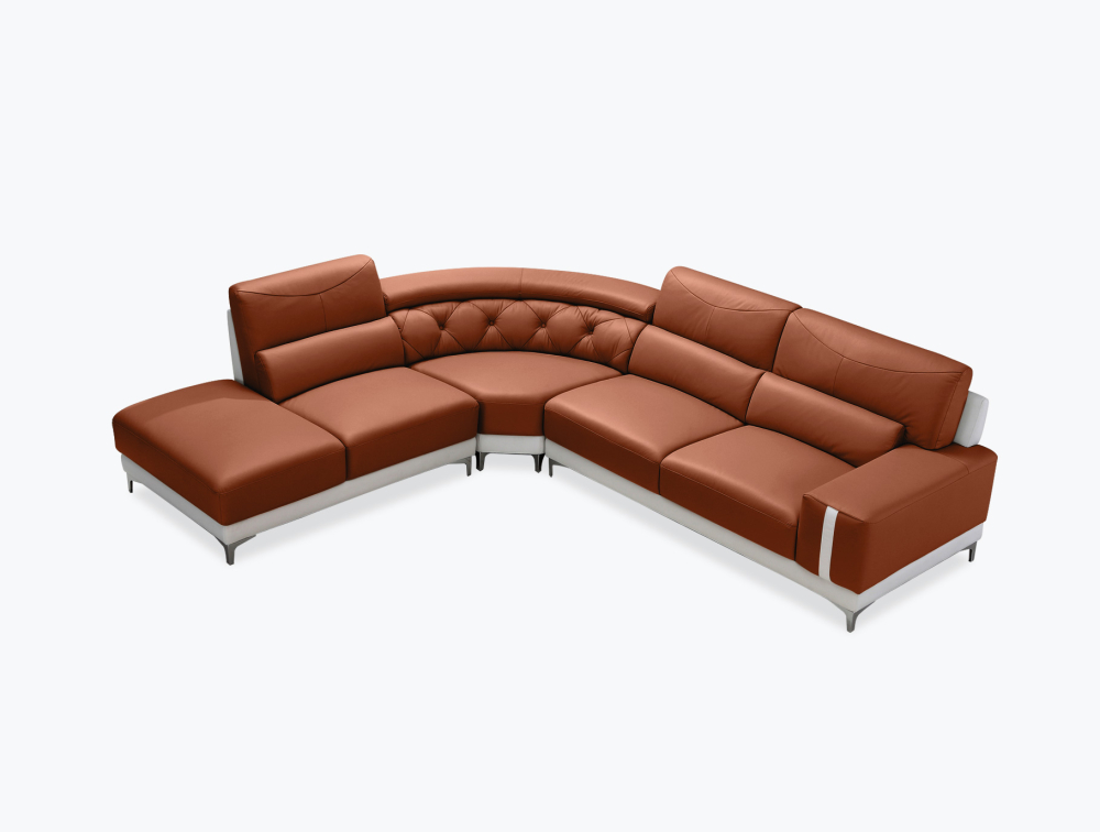 Berlin 5 Seater Leather Corner Sofa-Corner-Leather-Antique-Collection