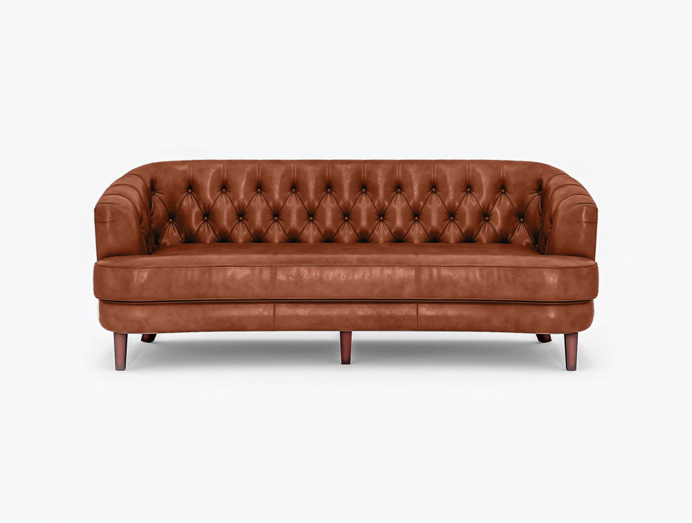 Benton Leather Sofa-3 Seater -Leather-Antique-Collection