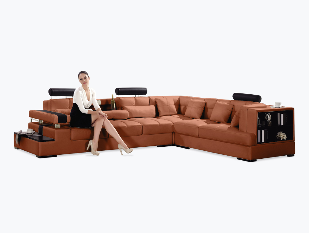 Madrid Leather Sofa-Corner-Leather-Antique-Collection