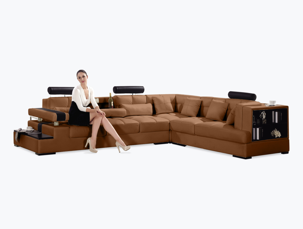 Madrid Leather Sofa-Corner-Leather-Tosca