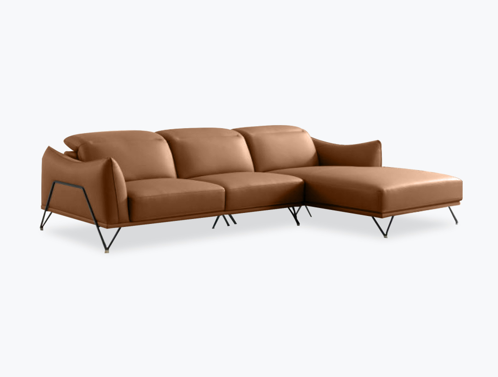 Milan Leather Sofa-L-Shape-Leather-Tosca