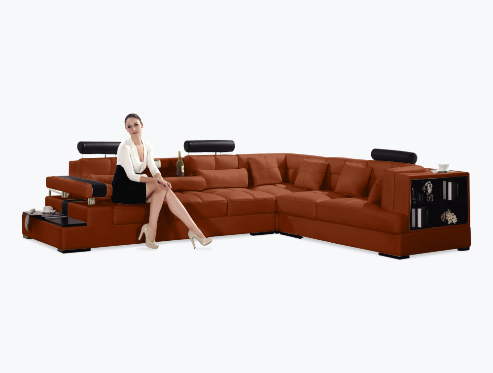 Madrid Leather Sofa-Corner-Leather-CLASSIC