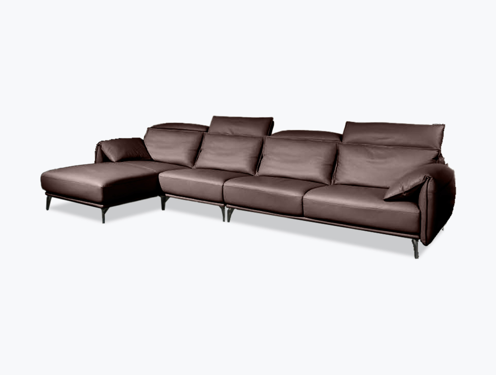 Munich Leather Sofa-L-Shape-Leather-Berkshire