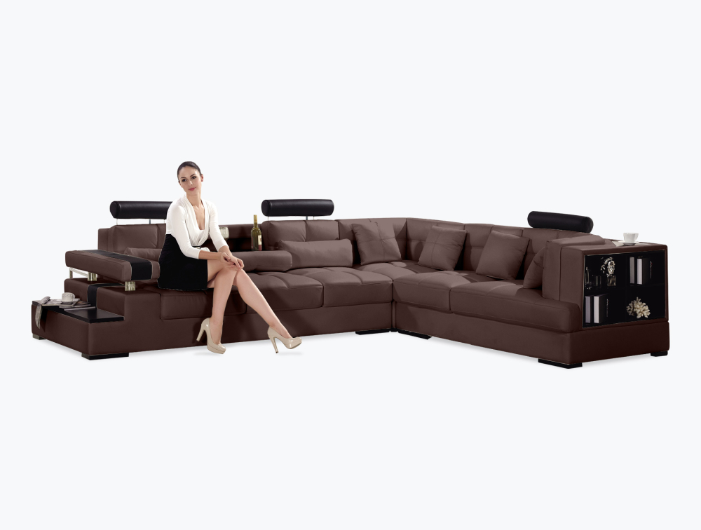 Madrid Leather Sofa-Corner-Leather-Berkshire