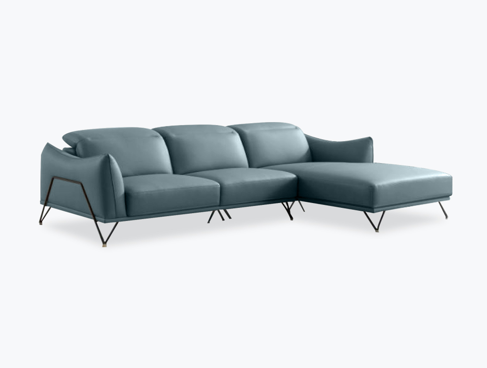 Milan Leather Sofa-L-Shape-Leather-LINEA-COLLECTION
