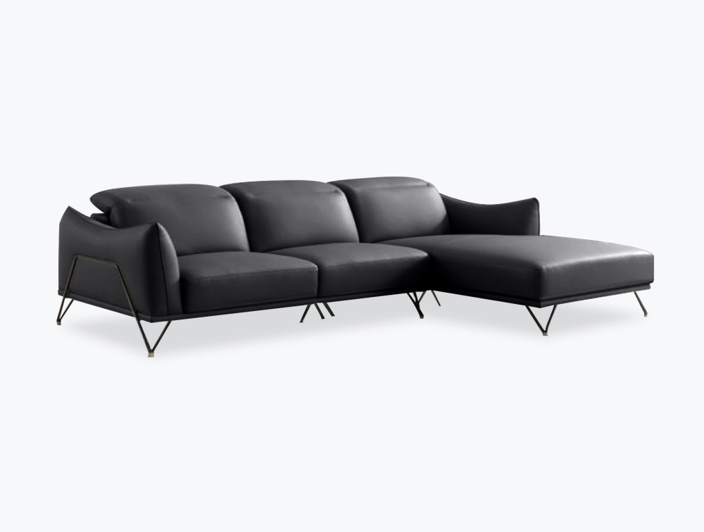 Milan Leather Sofa-L-Shape-Leather-VOGUE