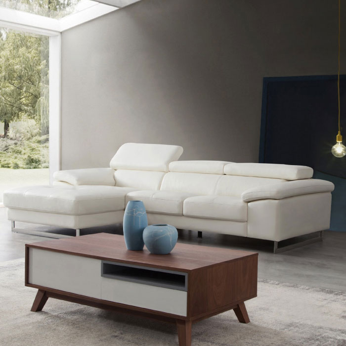 Athens Leather L-Shape Corner Sofa