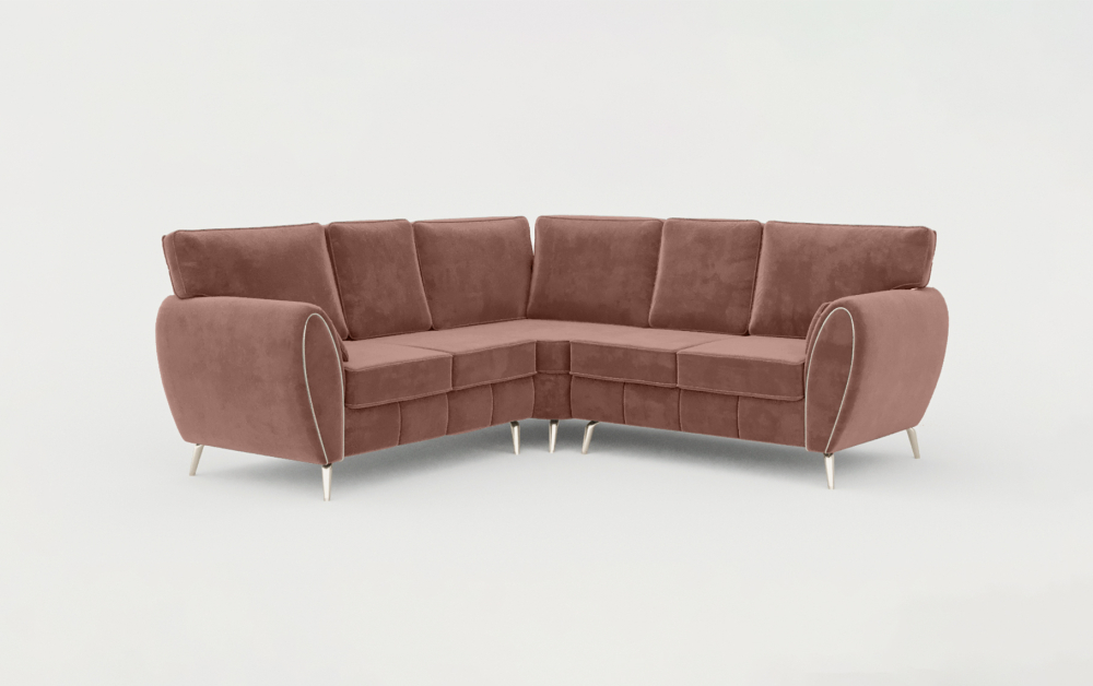 Derby Club Corner Sofa-corner-Velvet-Beech