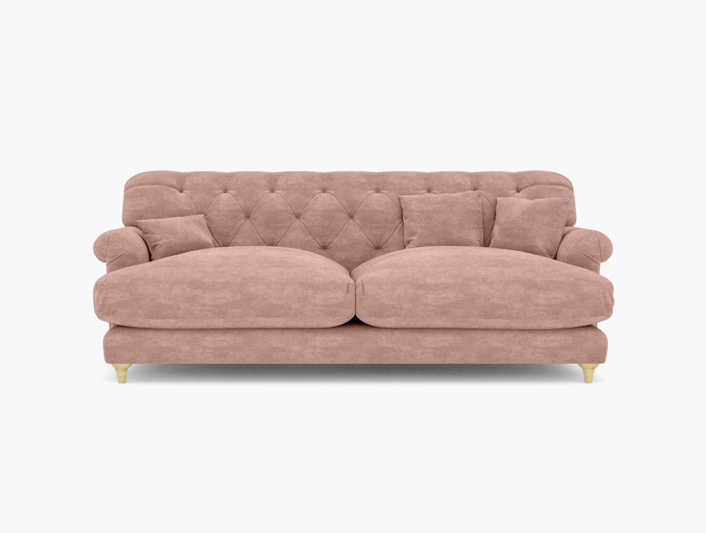 Squashy Sofa-3 Seater -Velvet-Beech