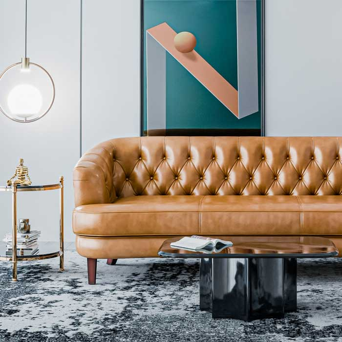 Benton Leather Sofa