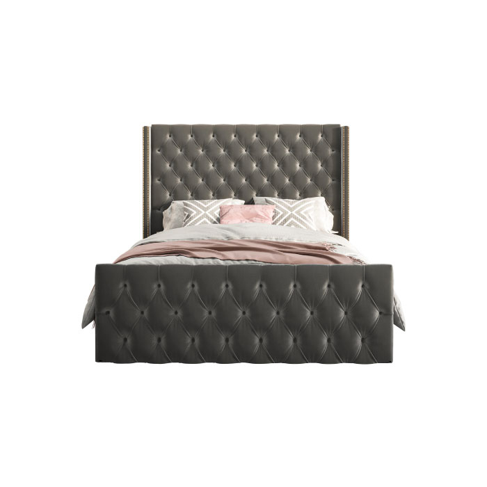 Birmingham Grey Chesterfield Bed