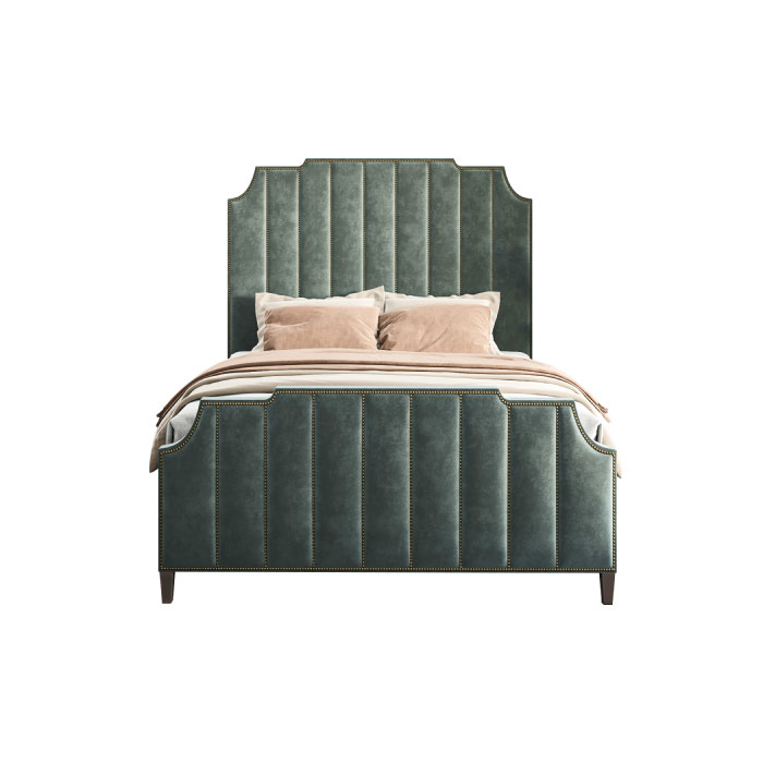 Canterbury Green Velvet Bed