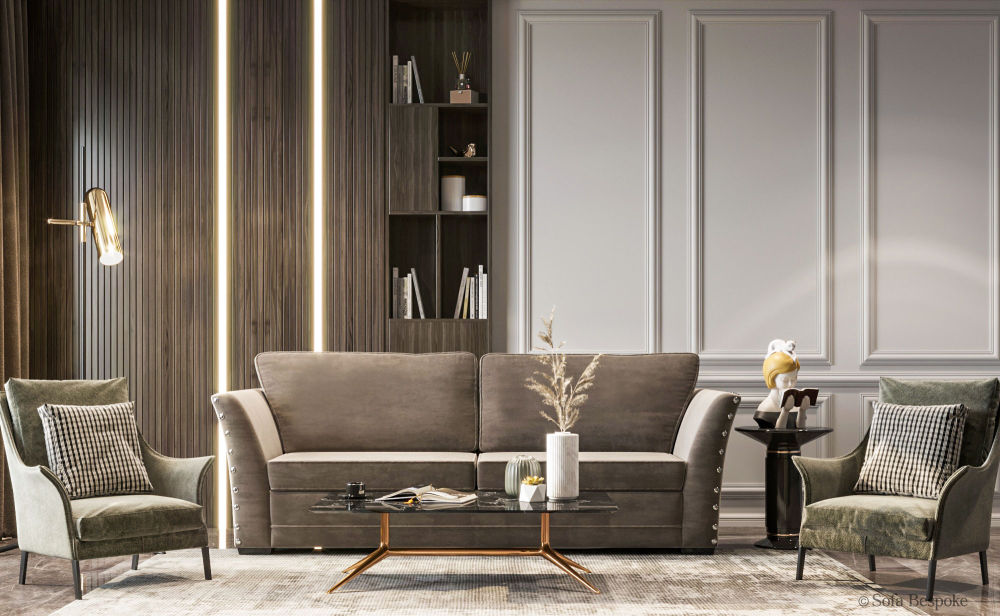 Cardiff Curved Arms Velvet Sofa-2 Seater -Velvet-Default