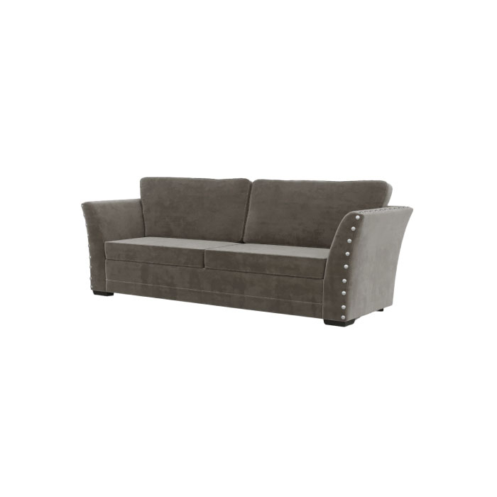 Cardiff Curved Arms Velvet Sofa